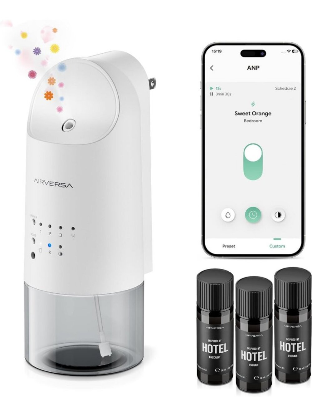 Smart Wall Essential Oil Diffuser - Waterless, Aromatherapy Plug-in, White